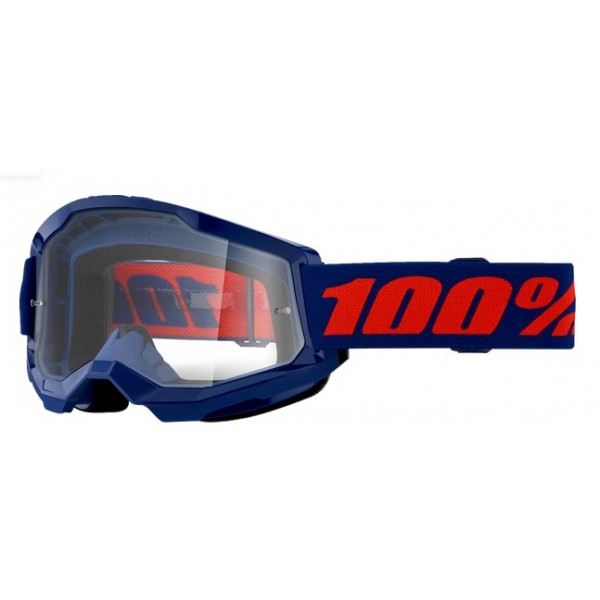 100% STRATA 2 PROZORNA MOTOKROS OČALA NAVY 100% STRATA 2 PROZORNA MOTOKROS OČALA NAVY